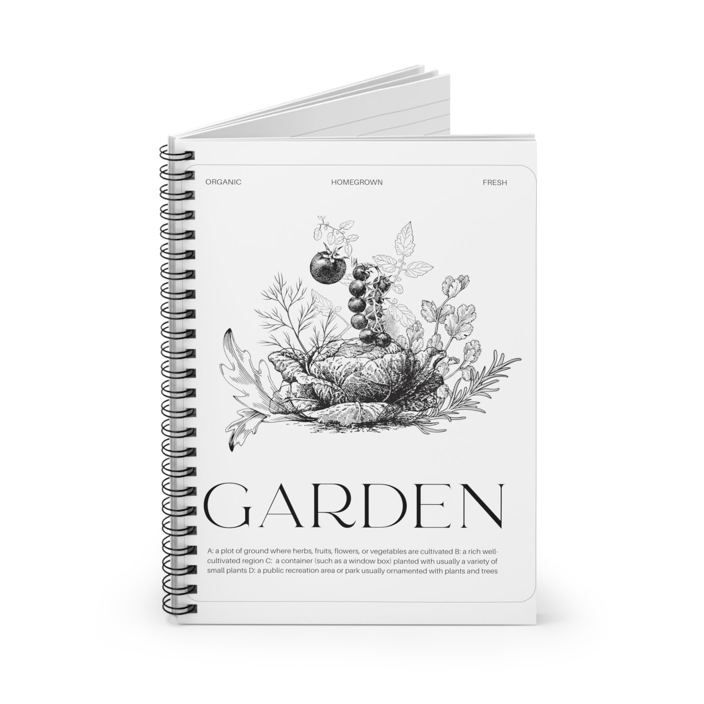 Garden Spiral Notebook - Ruled Line