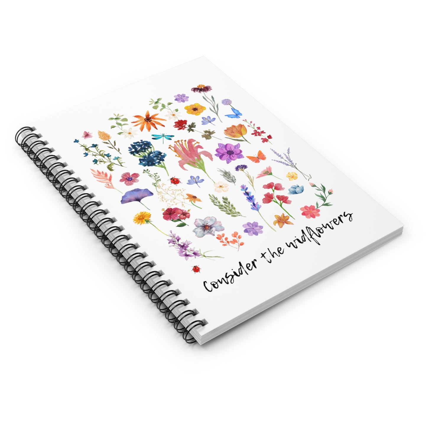 Consider the Wildflowers Spiral Notebook - Ruled Line