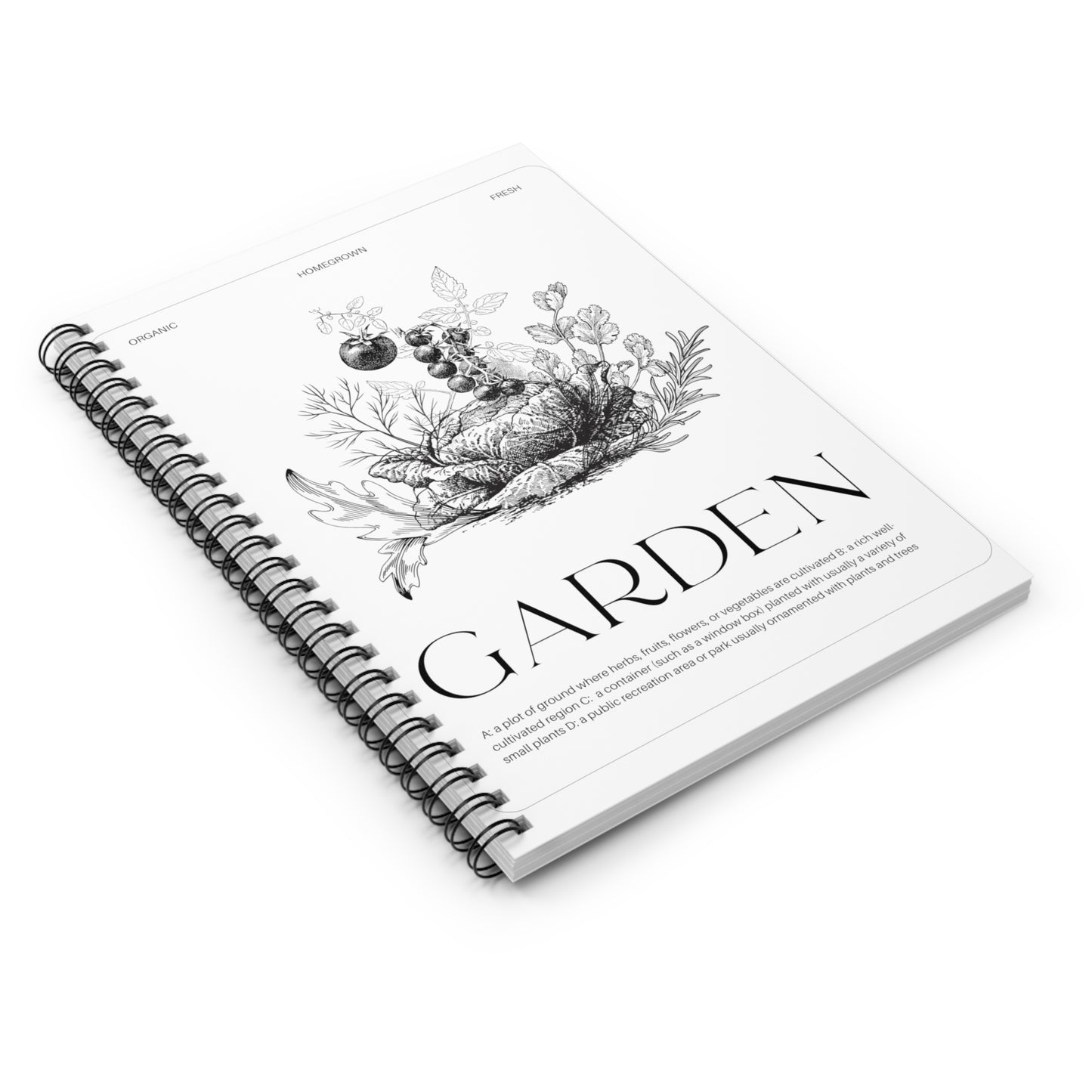 Garden Spiral Notebook - Ruled Line