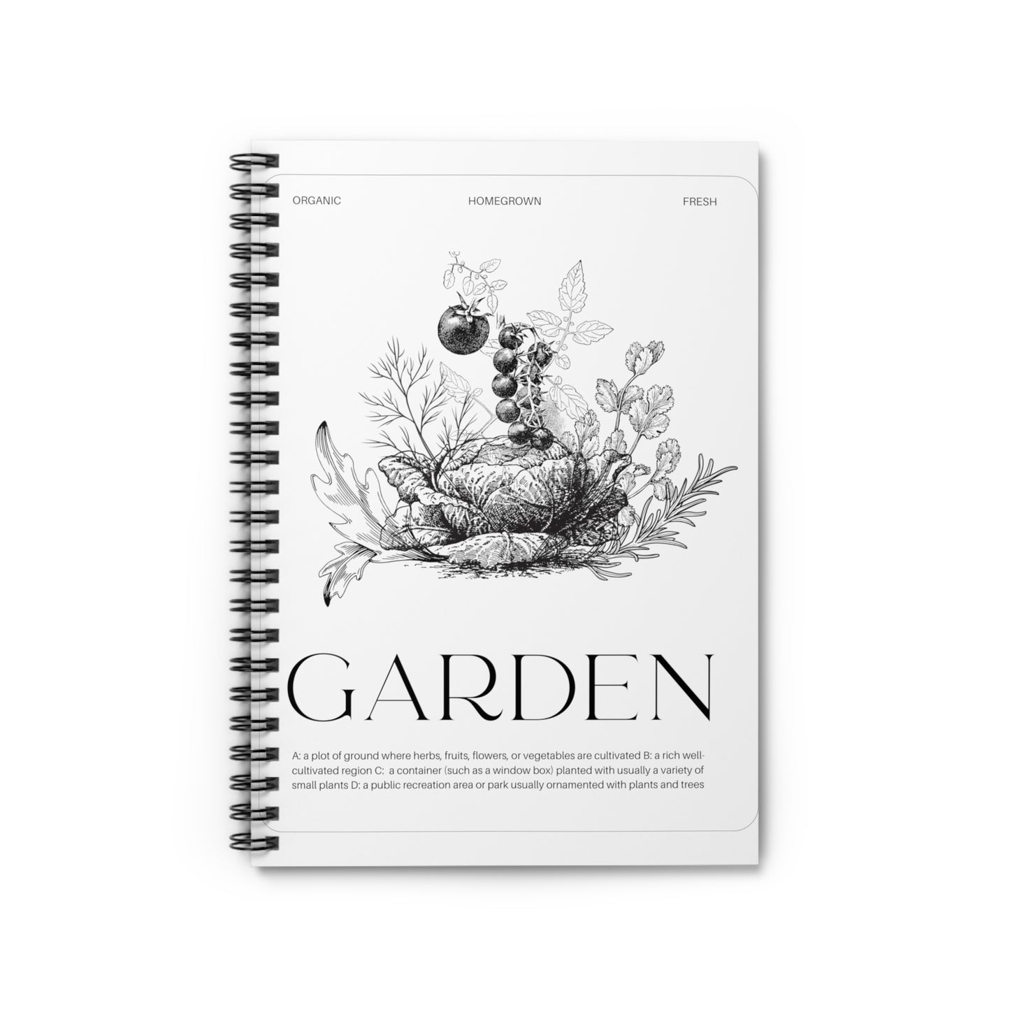 Garden Spiral Notebook - Ruled Line