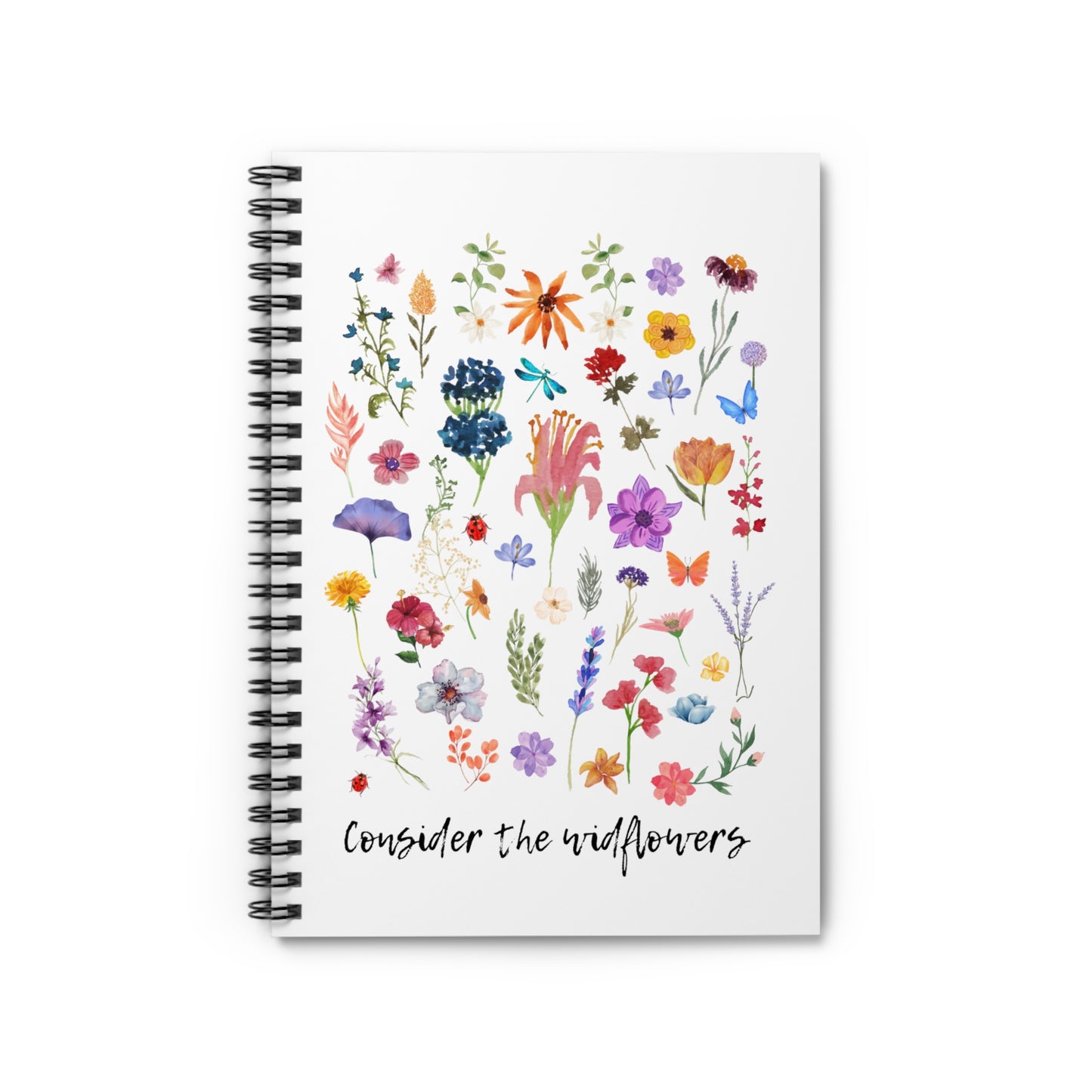 Consider the Wildflowers Spiral Notebook - Ruled Line